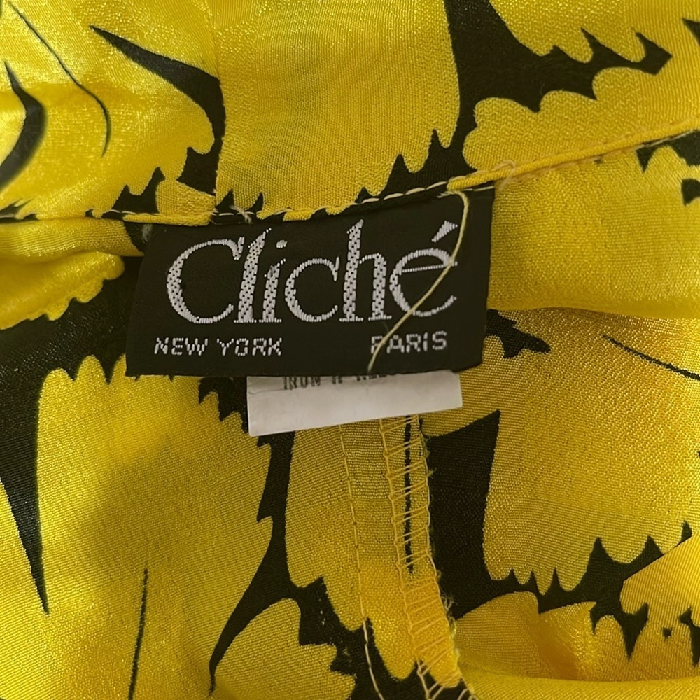 Vintage Cliche New York Paris floral wrap dress 16 - Picture 9 of 11